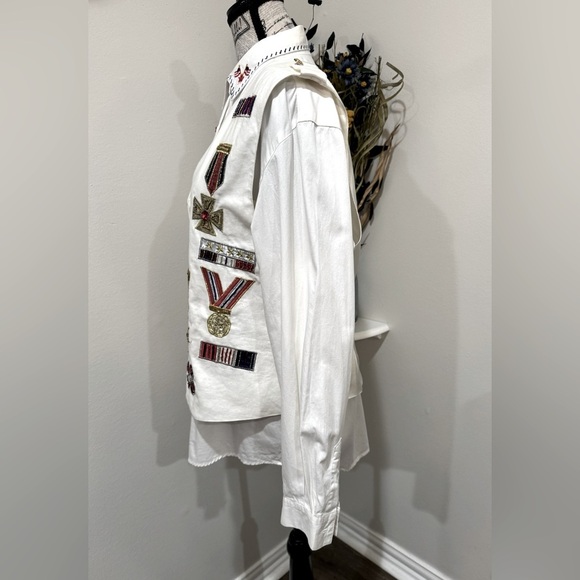 Erez Levy Vest & BellePointe Vintage Long Sleeve Shirt Embroidered w/ beading - Picture 7 of 16